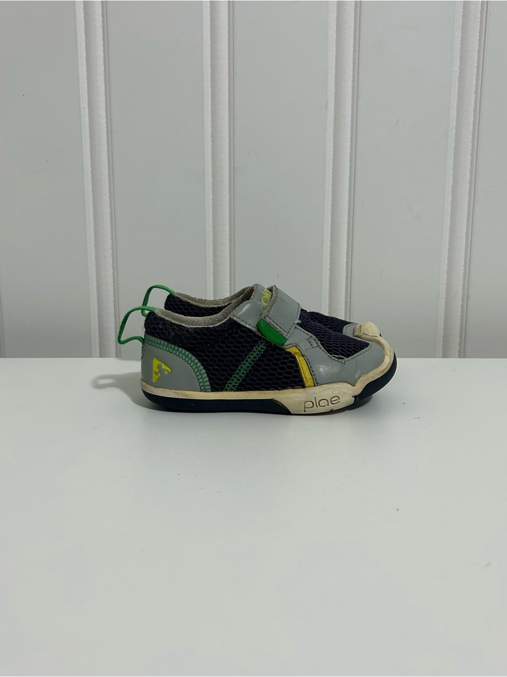 PLAE ty Navy Mesh Sneakers with Green and Yellow Accents